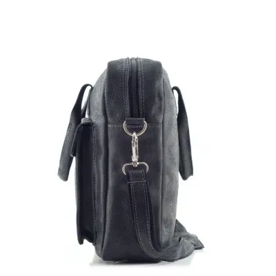 Torba na laptopa skórzana czarna BV82 - 3