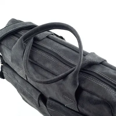 Torba na laptopa skórzana czarna BV82 - 4