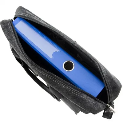 Torba na laptopa skórzana czarna BV82 - 6