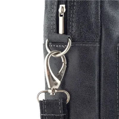 Torba na laptopa skórzana czarna BV82 - 10
