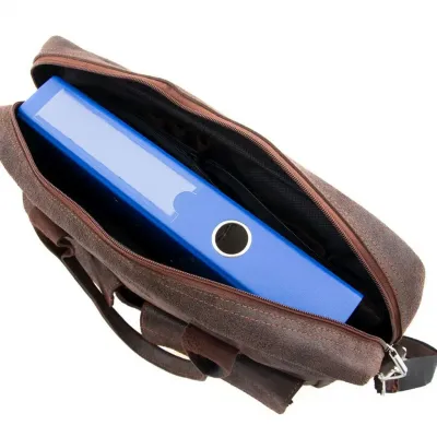 Torba na laptopa męska brązowa BV82 - 6
