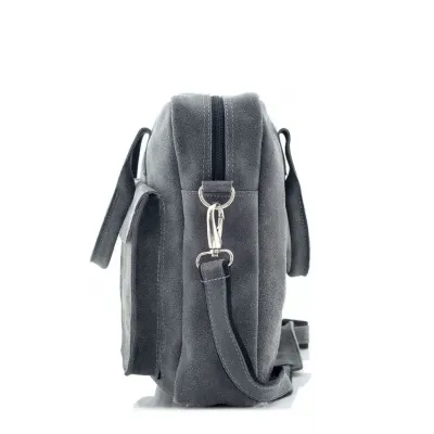 Torba na laptopa skórzana szara BV82 - 3