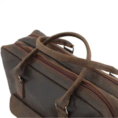 Torba vintage skórzana męska beżowa BV80 - 7