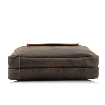 Torba vintage skórzana męska beżowa BV80 - 8