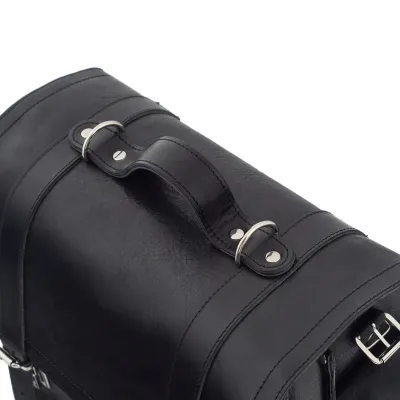 Torba i tornister skórzany vintage 2w1 czarny BR91 - 7