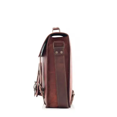 Skórzana torba męska vintage brązowa Outlander BH72 - 3