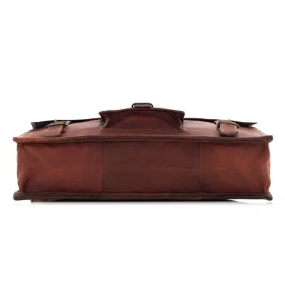 Skórzana torba męska vintage brązowa Outlander BH72 - 6