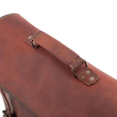 Skórzana torba męska vintage brązowa Outlander BH72 - 7