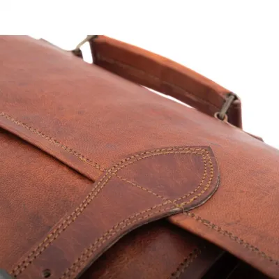 Torba męska ze skóry naturalnej brązowa Outlander BH75 - 10