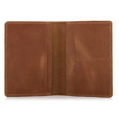 Portfel Slim Wallet na dokumenty i karty męski jasnobrązowy ZC02 - 6