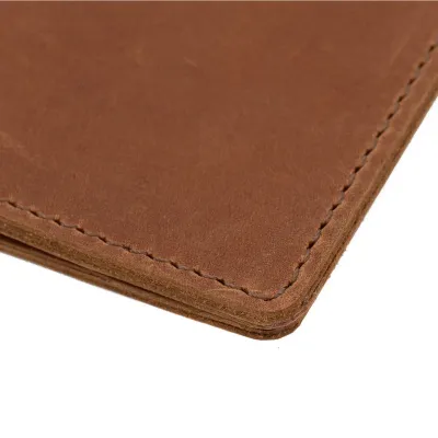 Portfel Slim Wallet na dokumenty i karty męski jasnobrązowy ZC02 - 7
