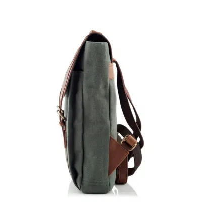 Plecak męski skóra canvas zielony Forester BT31 - 2