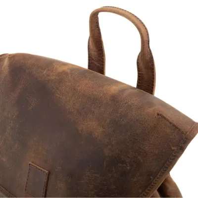 Skórzany męski plecak vintage brązowy Outlander BT33 - 9