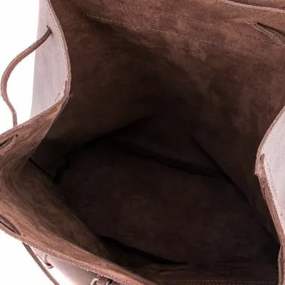 Skórzany Plecak Męski Vintage Ciemnobrązowy Outlander Z71 - 9