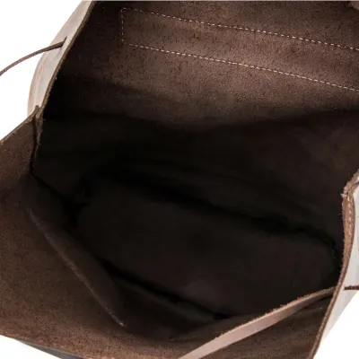 Skórzany Plecak Męski Vintage Ciemnobrązowy Outlander Z72 - 6