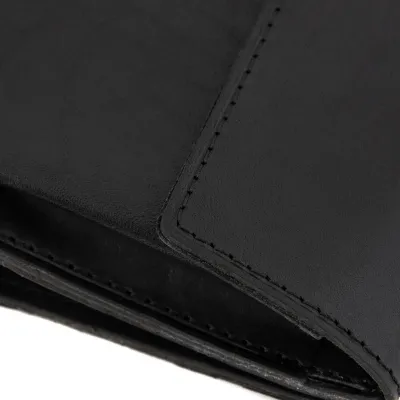 Portfel Skórzany Slim Wallet z Klipsem Banknotówka Jucht Czarny BW68 - 6