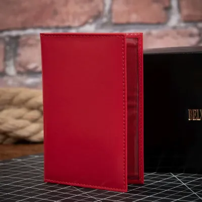 Czerwone Eleganckie Etui Damskie na Karty i Dokumenty BE92 - 2