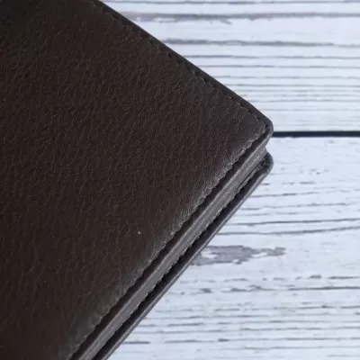 Elegancki Brązowy Portfel Męski Duży ze Skóry Naturalnej Licowej SH-179 - 3