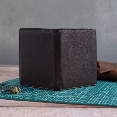 Duży Brązowy Portfel Męski slim wallet na Karty i Dowód Rejestracyjny SH-CC27 - 3