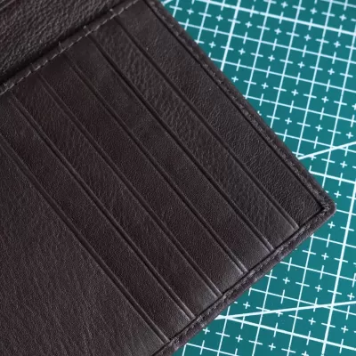 Duży Brązowy Portfel Męski slim wallet na Karty i Dowód Rejestracyjny SH-CC27 - 5
