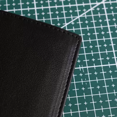 Małe czarne Eleganckie Etui męskie Skórzane na Karty Kredytowe SH-127 - 7