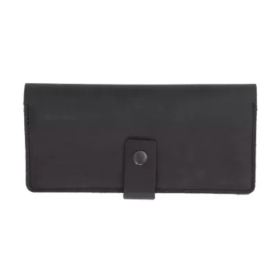 Czarny Duży Cienki Portfel Vintage na smartphone Skórzany Buffalo G1109 - 7
