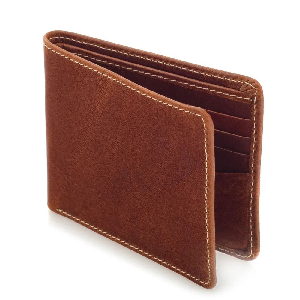 portfel slim wallet na karty skora jucht brazowy bw38