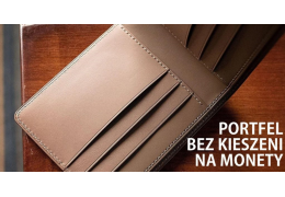 Portfel męski bez kieszeni na bilon